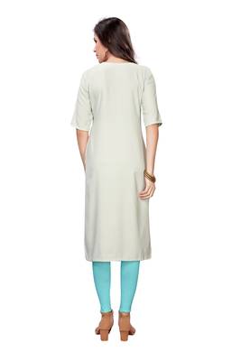 Off-white printed crepe ethnic-kurtis 4