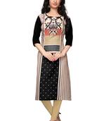 Multicolor printed crepe ethnic-kurtis