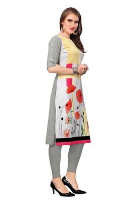 Grey printed crepe ethnic-kurtis 3
