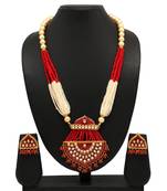 Maroon necklace-sets
