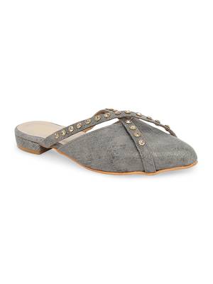 grey solid rubber sandals 1
