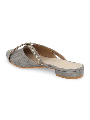 grey solid rubber sandals 2