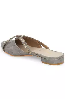 grey solid rubber sandals