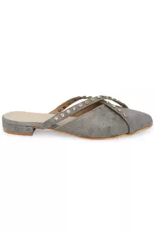 grey solid rubber sandals