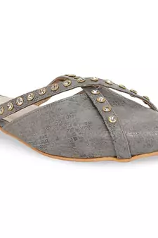 grey solid rubber sandals