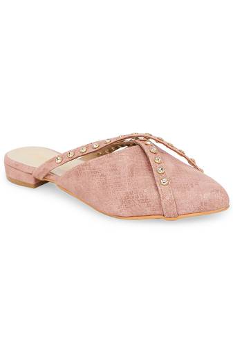 pink solid rubber sandals