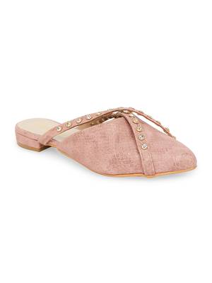 pink solid rubber sandals 1