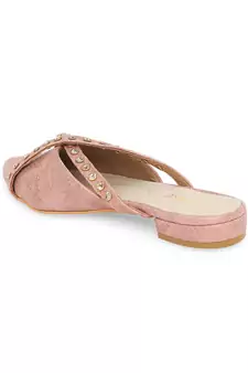 pink solid rubber sandals