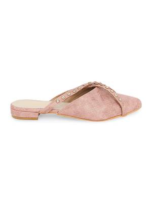 pink solid rubber sandals 3