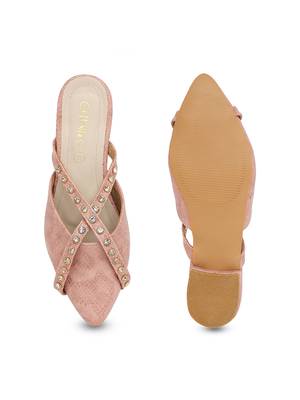pink solid rubber sandals 4