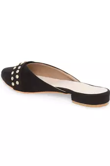 Black solid rubber sandals