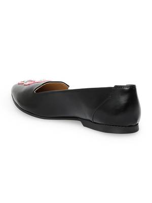 Black solid rubber sandals 2