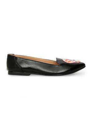 Black solid rubber sandals 3