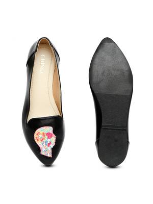 Black solid rubber sandals 4