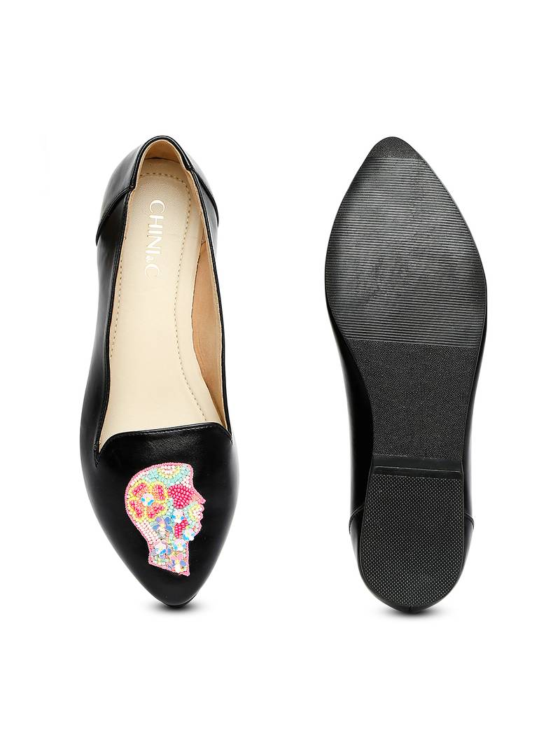 Black solid rubber sandals