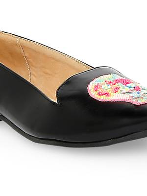 Black solid rubber sandals 5