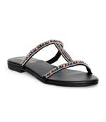 Black solid rubber sandals