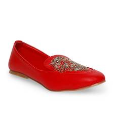 red solid rubber sandals