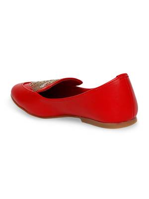 red solid rubber sandals 2