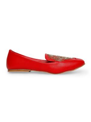 red solid rubber sandals 3