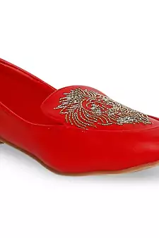 red solid rubber sandals