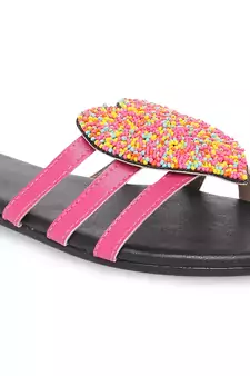 Black solid rubber sandals