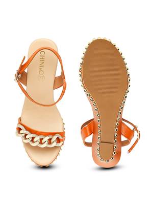 brown solid rubber sandals 4