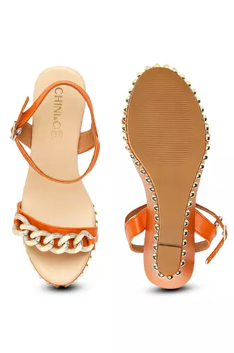 brown solid rubber sandals