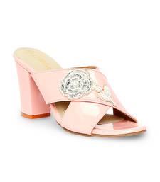 pink solid rubber sandals