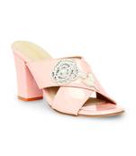 pink solid rubber sandals