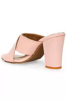 pink solid rubber sandals
