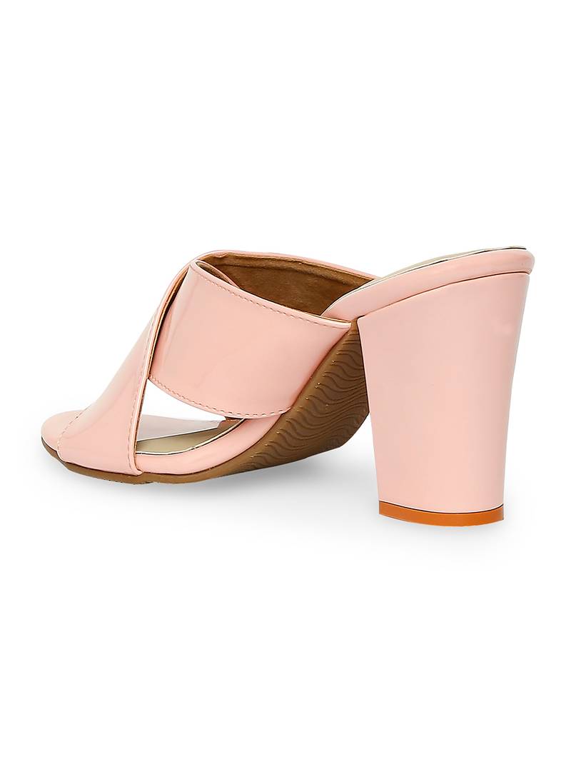 pink solid rubber sandals