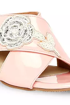 pink solid rubber sandals