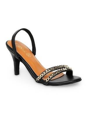 black solid rubber sandals 1