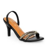 black solid rubber sandals