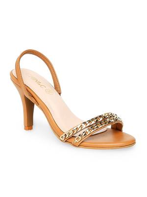 brown solid rubber sandals 1
