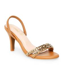 brown solid rubber sandals