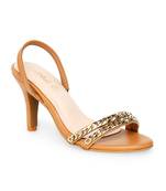 brown solid rubber sandals