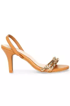 brown solid rubber sandals