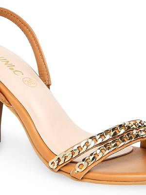 brown solid rubber sandals 5