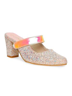 pink solid rubber sandals 1
