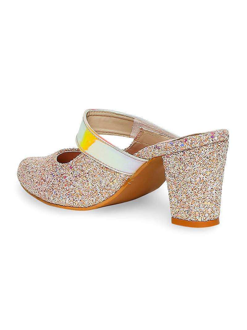 pink solid rubber sandals