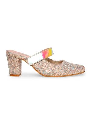 pink solid rubber sandals 3
