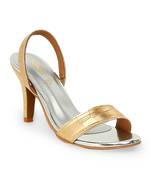 gold solid rubber sandals
