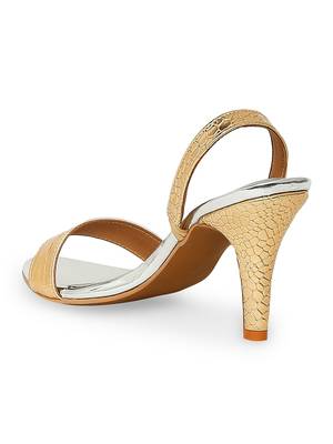 gold solid rubber sandals 2