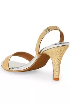 gold solid rubber sandals