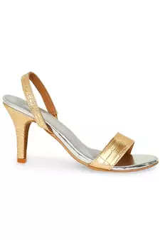 gold solid rubber sandals