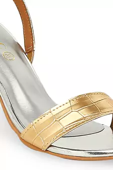 gold solid rubber sandals