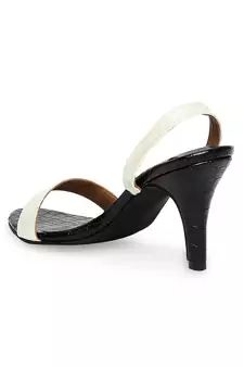 black solid rubber sandals