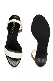black solid rubber sandals